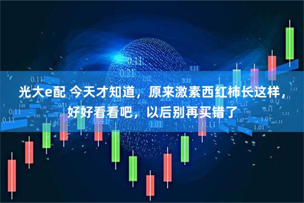 光大e配 今天才知道,原来激素西红柿长这样,好好看看吧,以后别再买错了